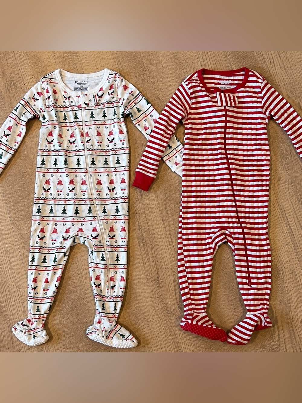Member’s Mark Organic Cotton Baby Sleep & Play Footed Pajamas Set 12M Christmas